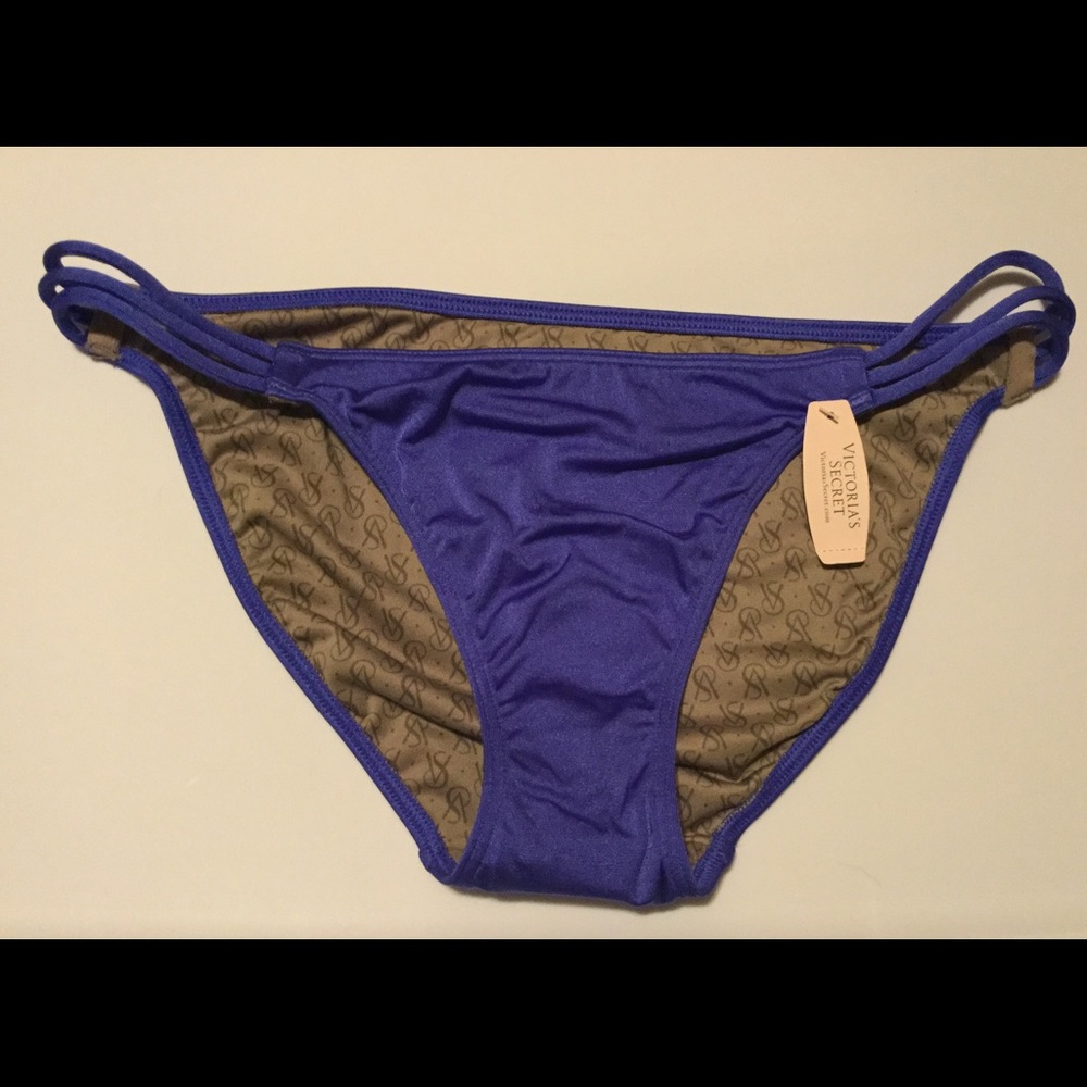 Victoria's Secrets Purple Strappy Bikini Bottoms M